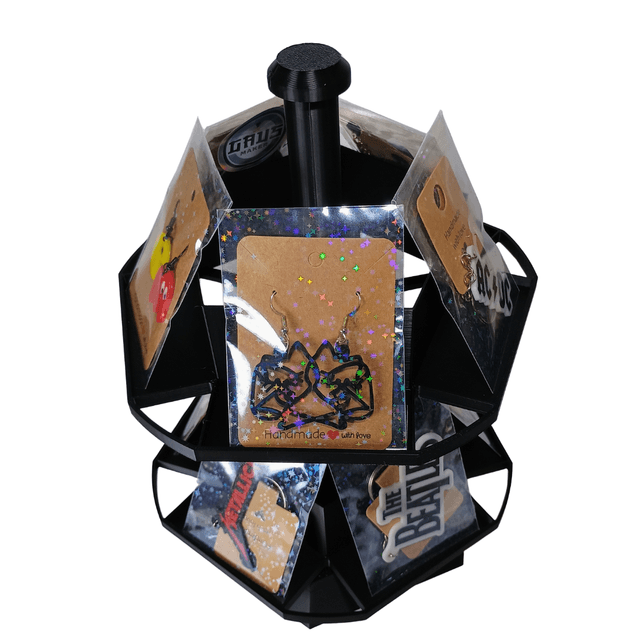 🌀 Stackable Rotating Display Stand for Keychains, Earrings, or Crafts – 2 & 3 Levels – Customizable 🎨