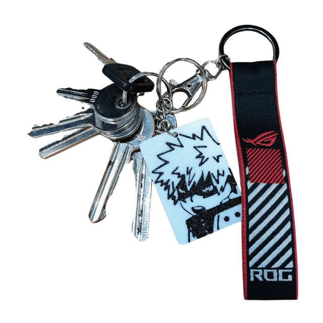 🔥 Katsuki Bakugo Keychain Necklace | My Hero Academia Anime Accessories Gift 🎁