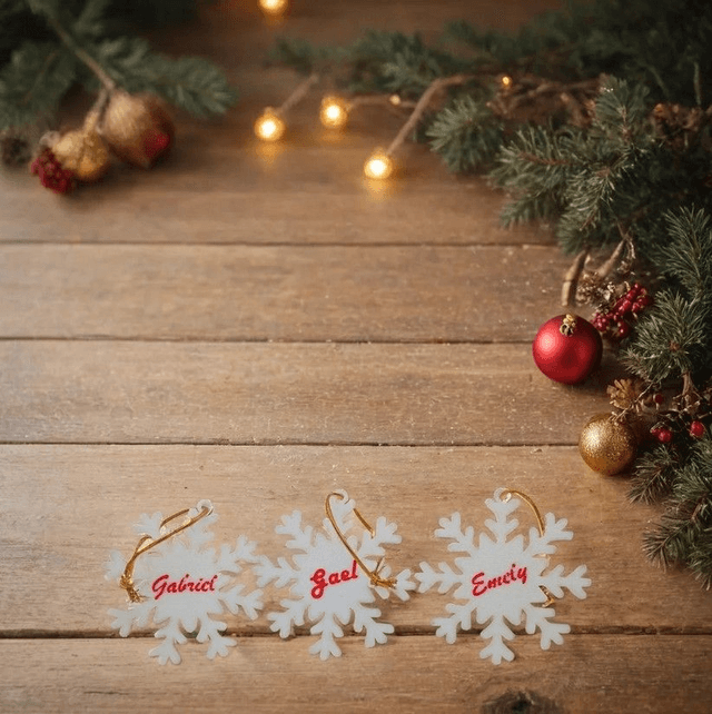 Set of 3 Personalized 3D Snowflakes
