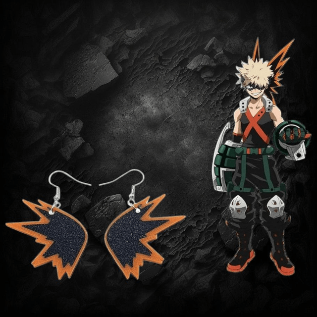 🔥 Explode with Style with the Official Bakugo Katsuki Earrings! 💥
