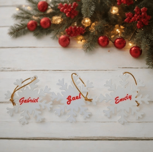 Set of 3 Personalized 3D Snowflakes