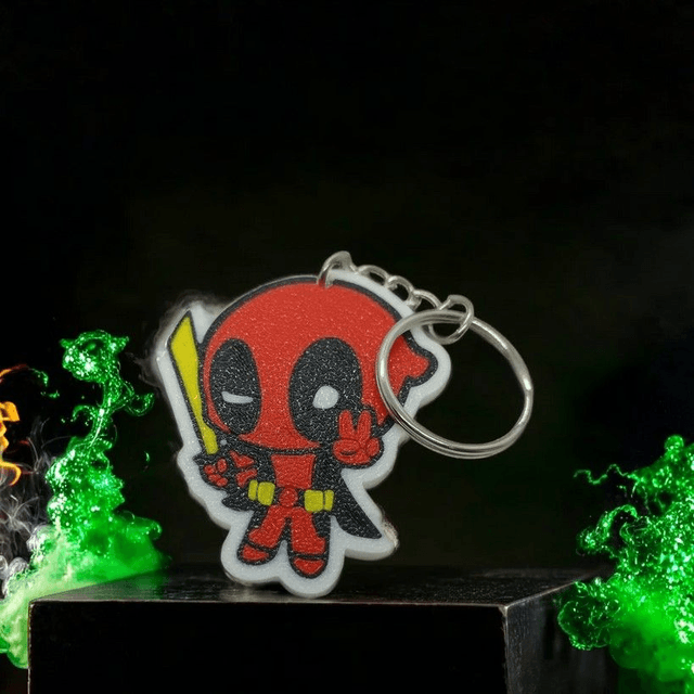 Chibi Deadpool 3D Keyring - Add a Fun Touch to Your Keys! 🎉