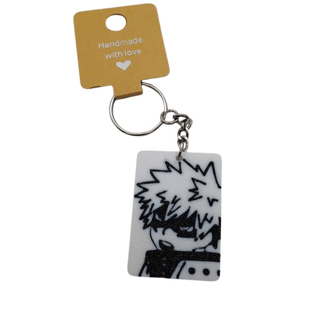 🔥 Katsuki Bakugo Keychain Necklace | My Hero Academia Anime Accessories Gift 🎁