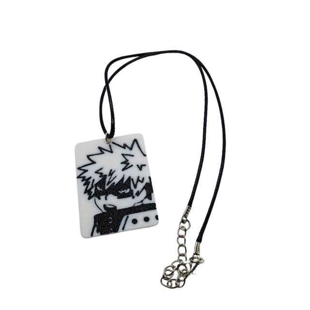 🔥 Katsuki Bakugo Keychain Necklace | My Hero Academia Anime Accessories Gift 🎁