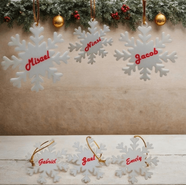 Set of 3 Personalized 3D Snowflakes