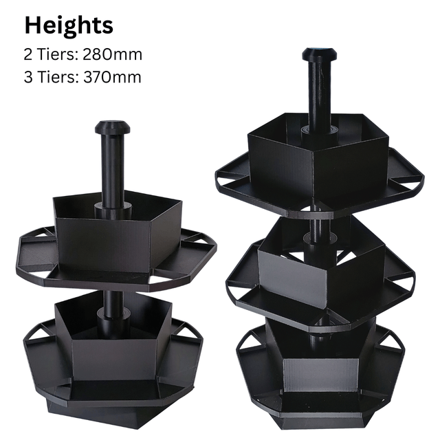 🌀 Stackable Rotating Display Stand for Keychains, Earrings, or Crafts – 2 & 3 Levels – Customizable 🎨
