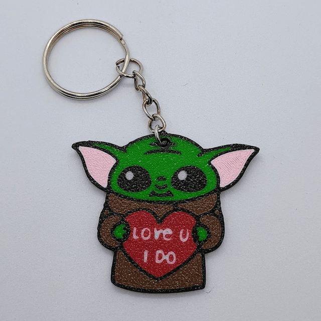 🌟 Baby Yoda Love Keychain | Valentine&#039;s Edition 💕
