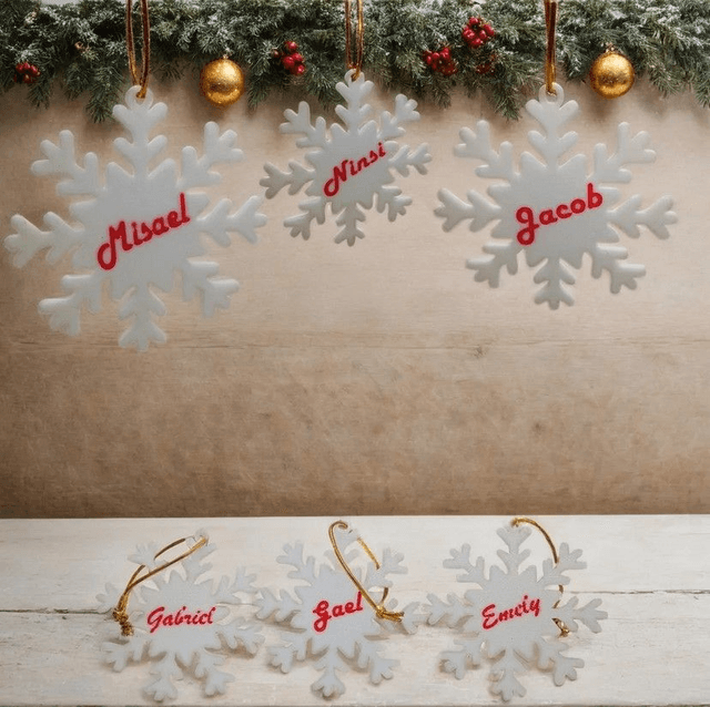 Set of 3 Personalized 3D Snowflakes