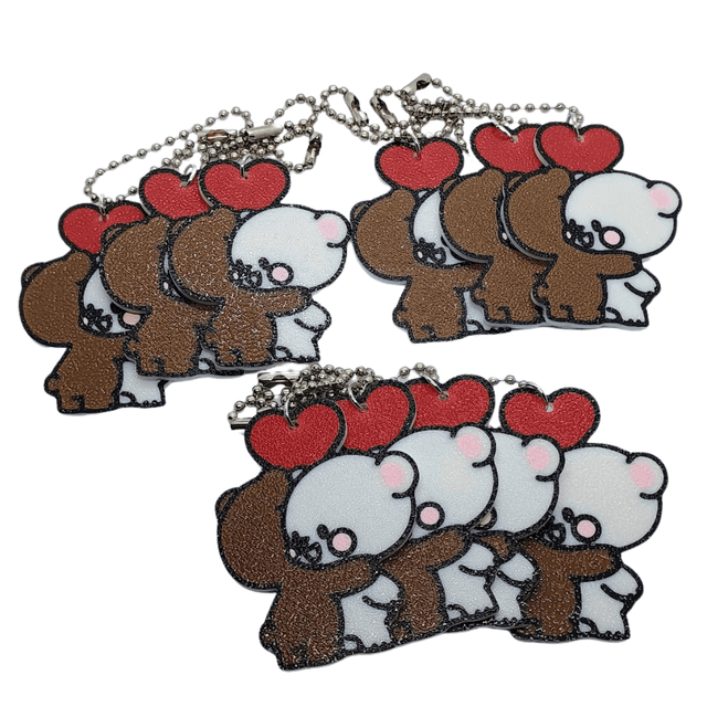 🧸 Cute Loving Bears Keychain | Romantic Valentine&#039;s Design | Eternal Love Charm 💕
